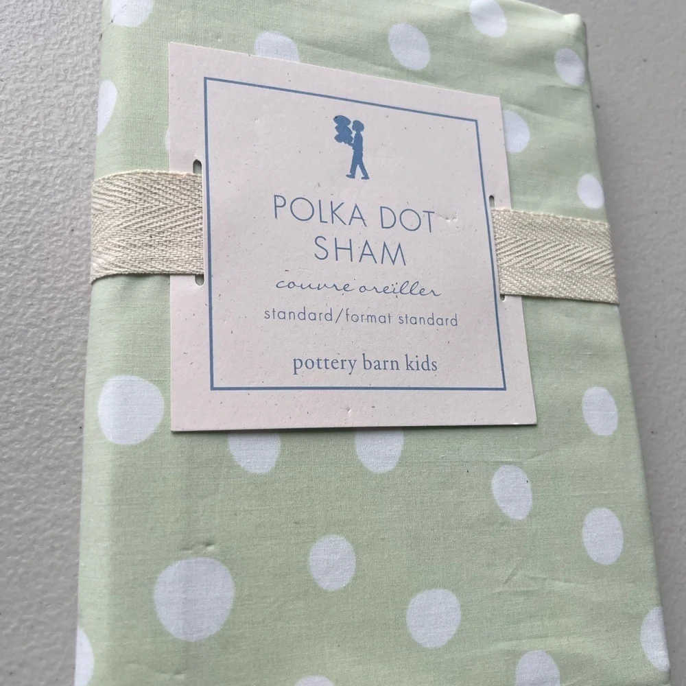 New Green Polka Dot Sham